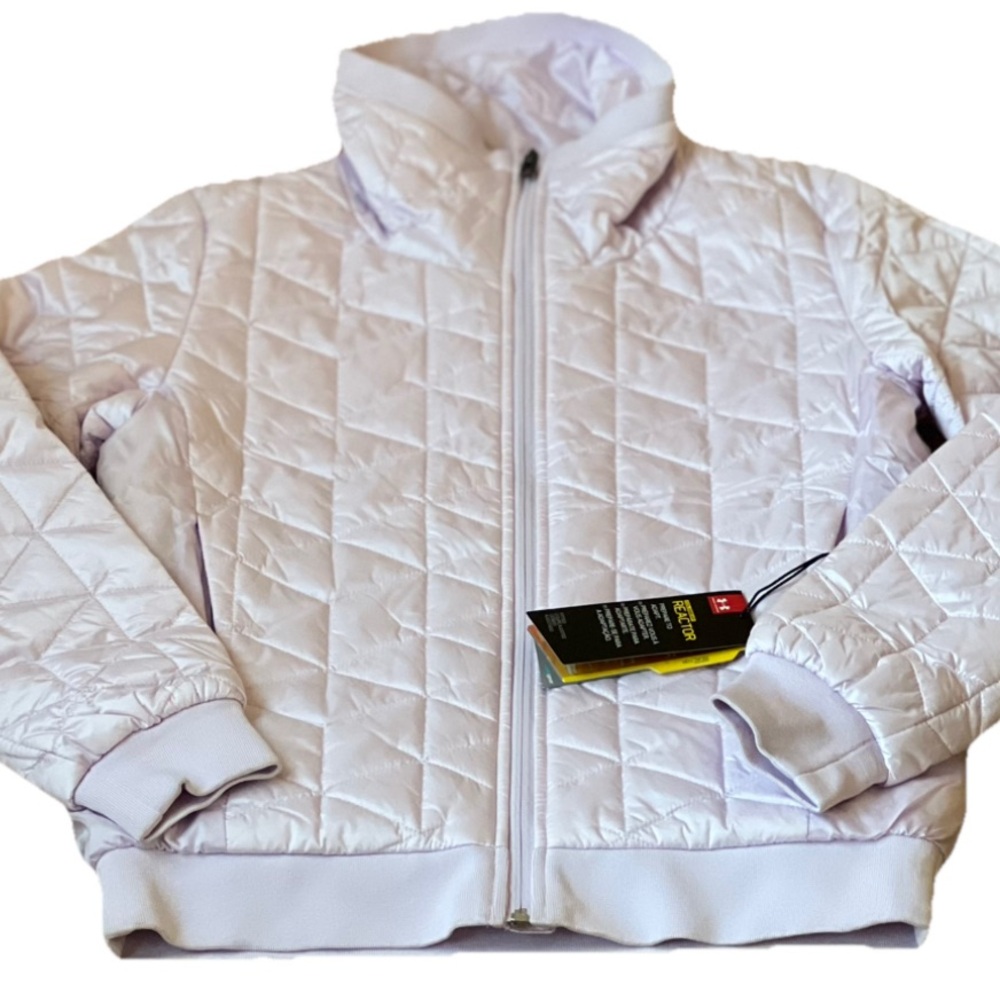 Under Armour Women's Cold Gear Reactor Light Purple Quilted Puffer Jacket NWT - Picture 7 of 16